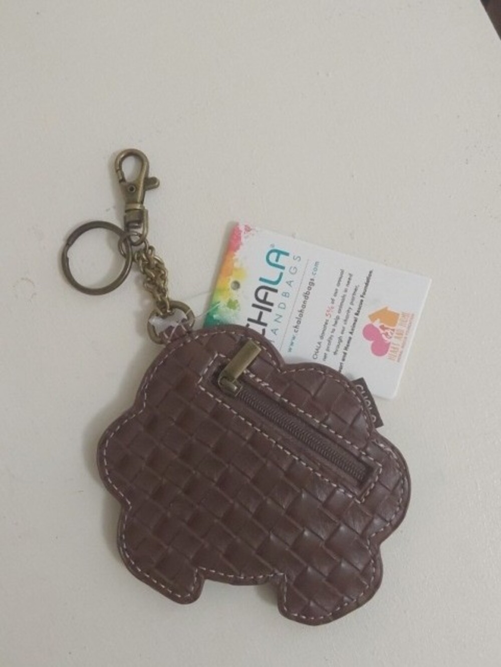 NWT Chala Teal & Brown Crab Keychain Coin Pouch - Picture 5 of 5